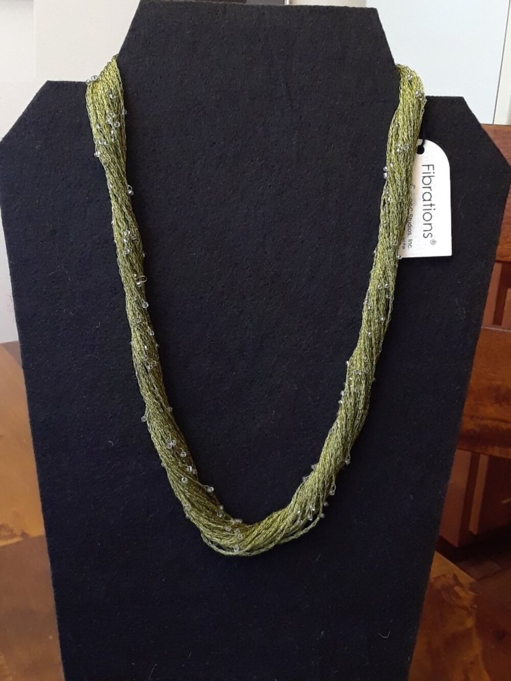 Fiber & Glass Bead Necklace from Fibrations - 22 inches